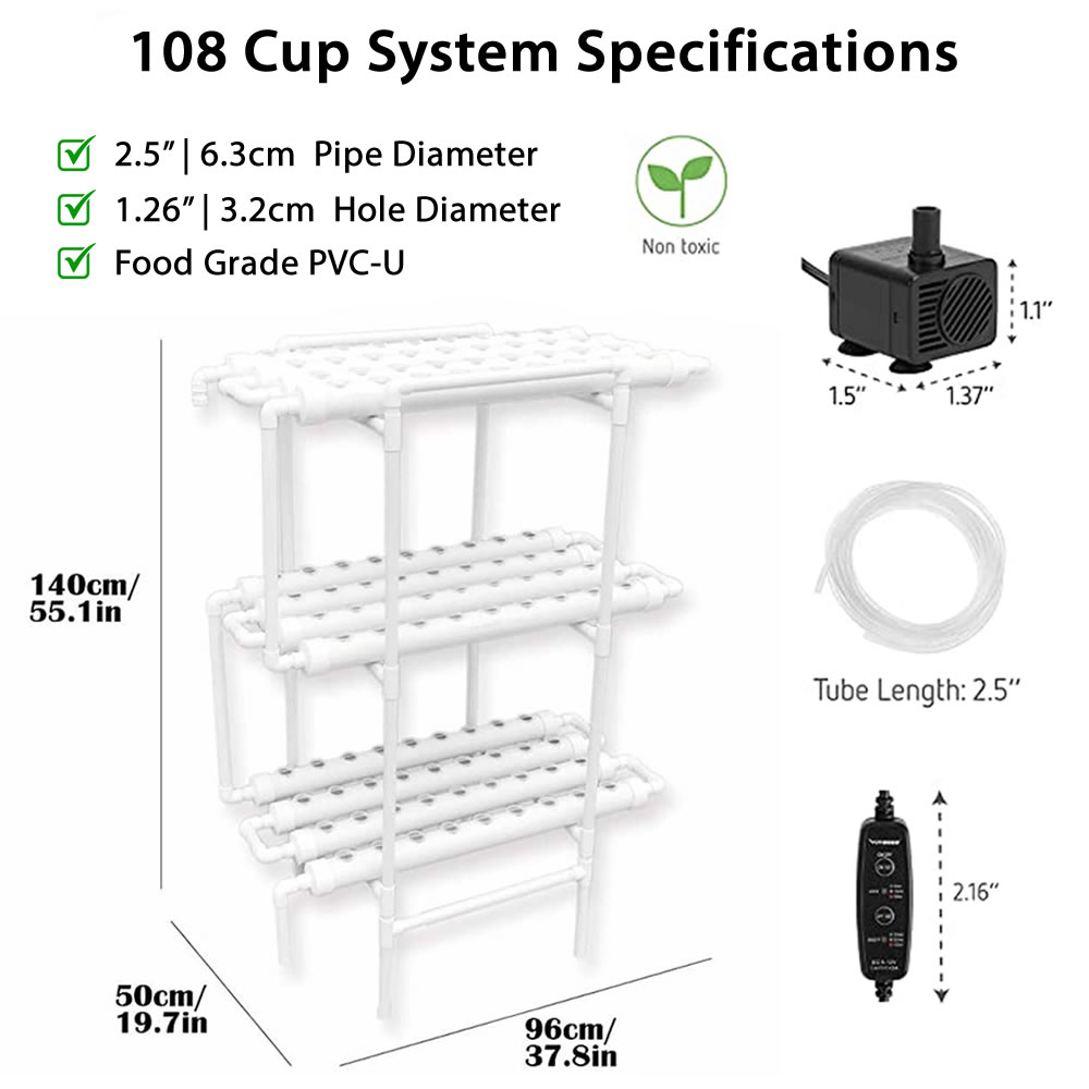 108 Cup NFT Hydroponic Kit: image 8