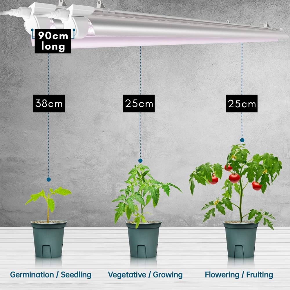90 cm T8 Grow Lights, 9 Lamp Kit: image 6